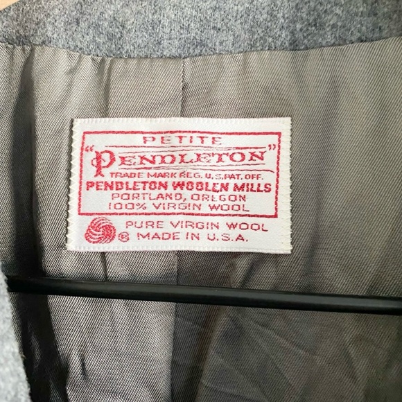 Pendleton Petite Grey 100% Wool Blazer - Picture 5 of 5